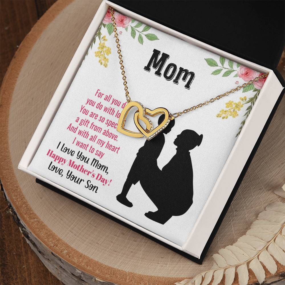Mother'S Day Necklace Gift For Mom Mothers Day Gift To My Mom Necklace For Mom Mom'S Day Gift Mother Day Gift Set Interlocking Hearts Necklace