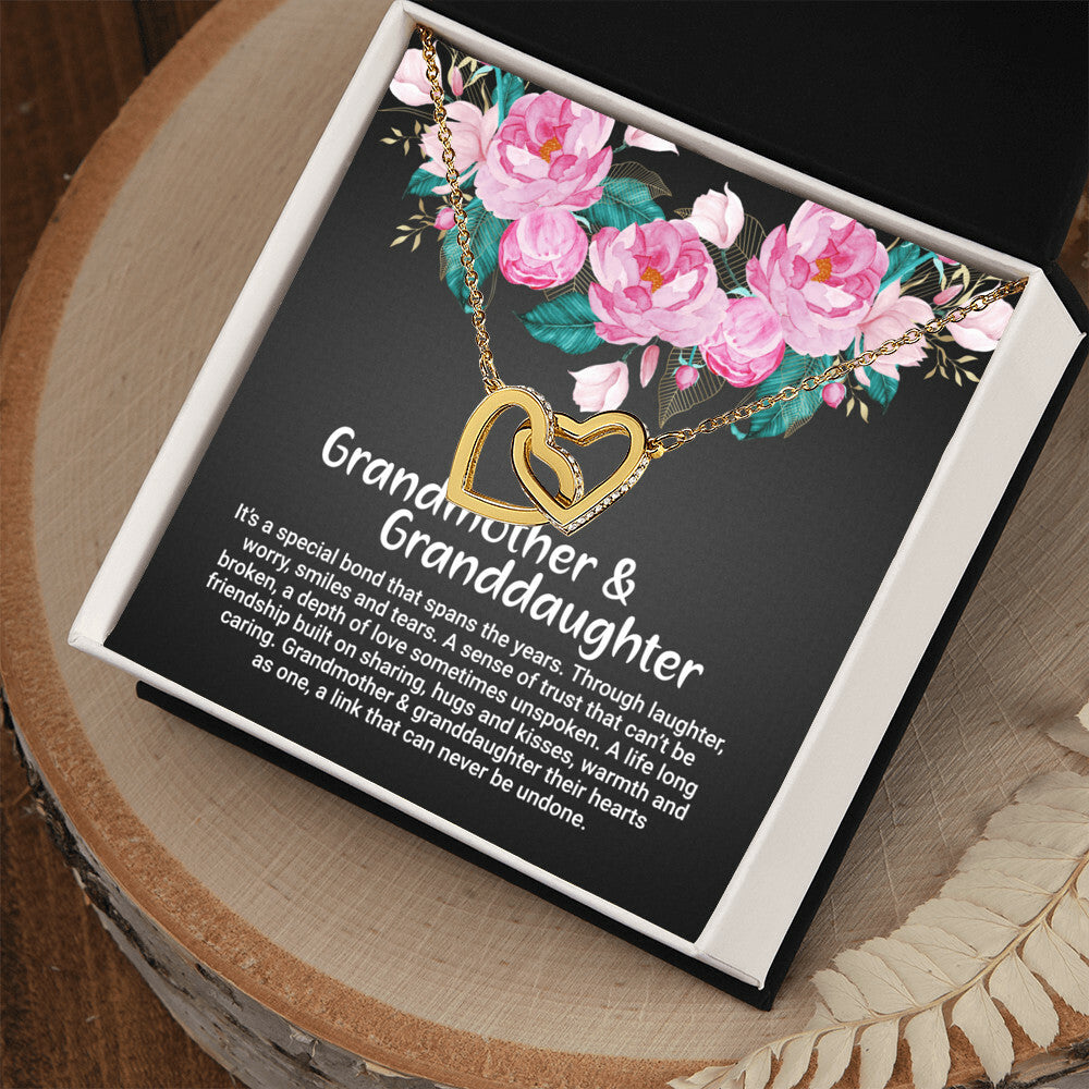 Grandmother And Granddaughter Gift Interlocking Hearts Necklace