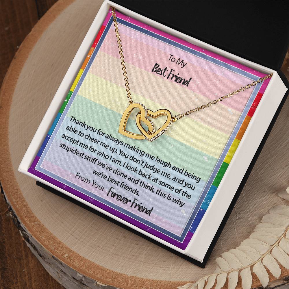 This Is Why We'Re Best Friend Necklace Interlocking Hearts Necklace