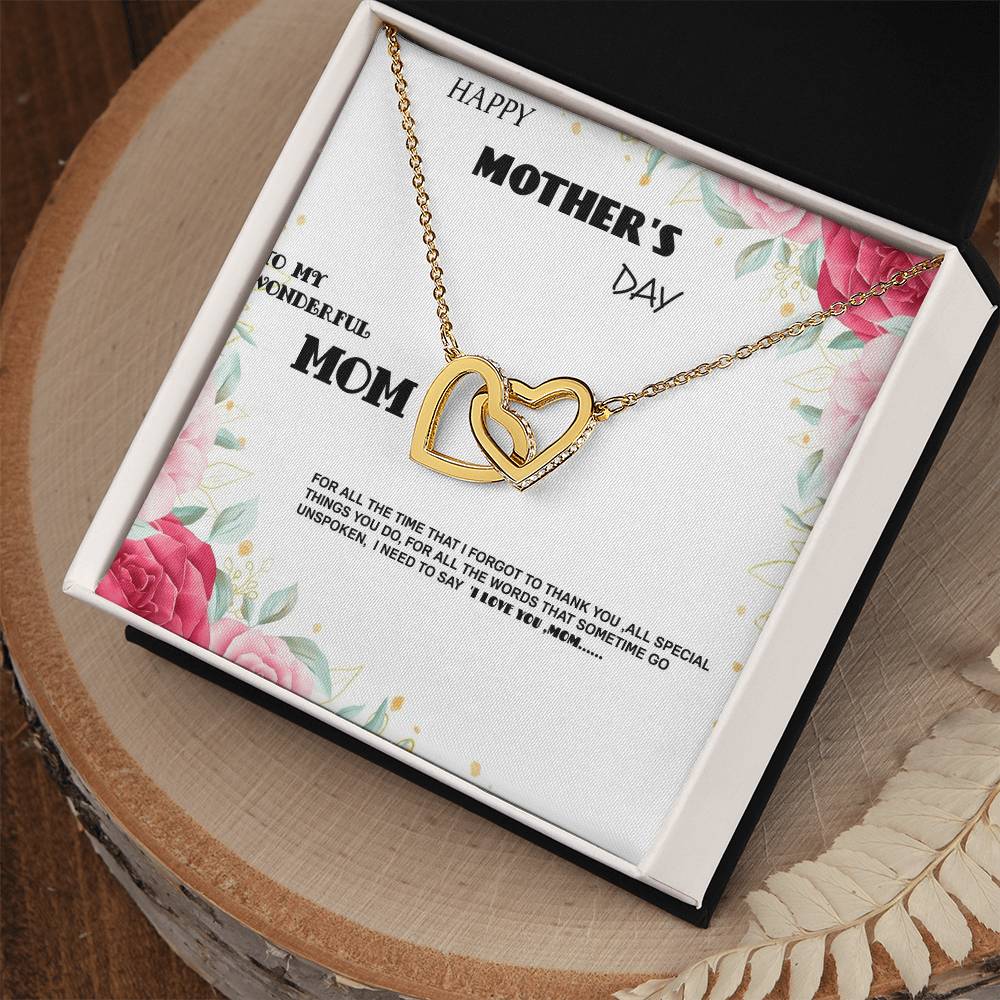 To My Mother Interlocking Hearts Necklace