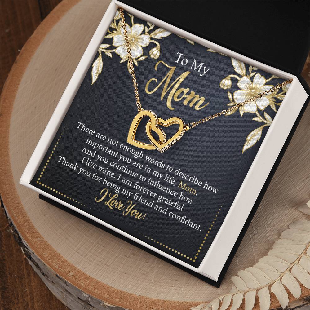 To My Mom Interlocking Hearts Necklace
