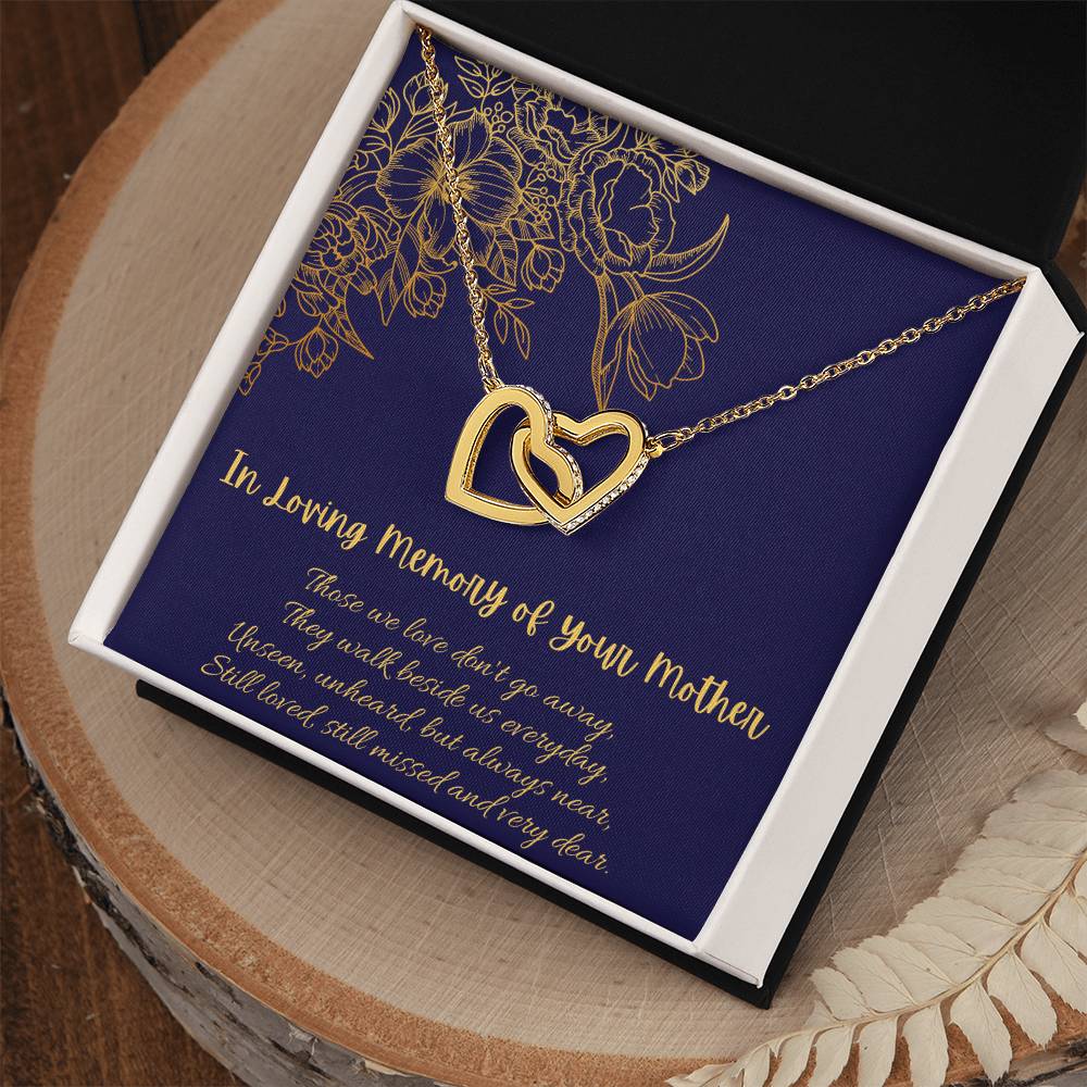 In Loving Memory Of Your Mother - Interlocking Necklace Interlocking Hearts Necklace