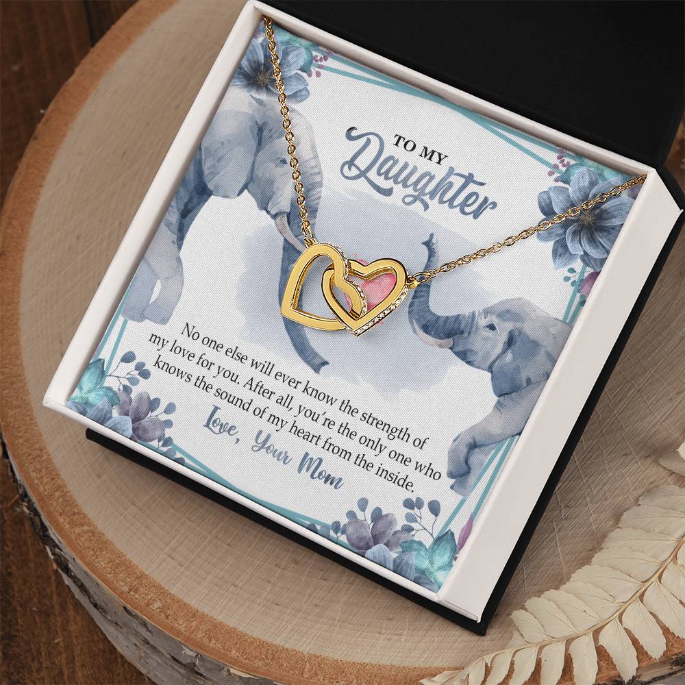 Interlocking Hearts To My Daughter No One Else Will Ever Know Interlocking Hearts Necklace
