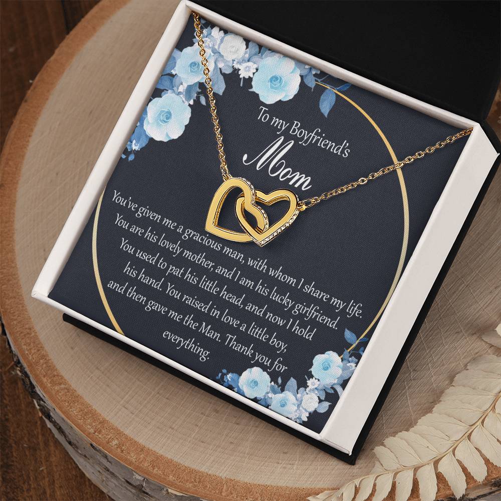 Interlocking Hearts To My Boyfriend’S Mom You’Ve Given Me A Gracious Man With Whom I Share My Life Interlocking Hearts Necklace
