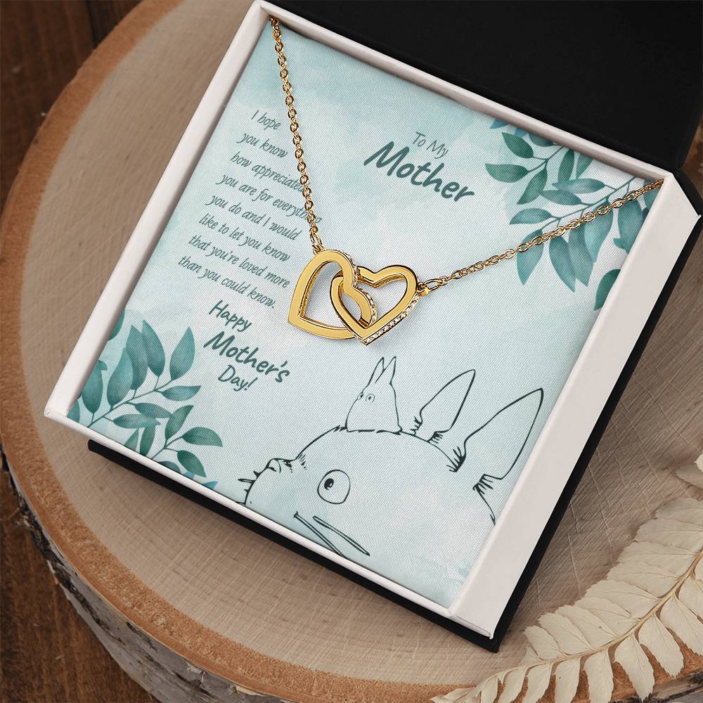 Limited Edition Mother You'Re Loved More Than You Could Know Interlocking Hearts Necklace Tm2V1