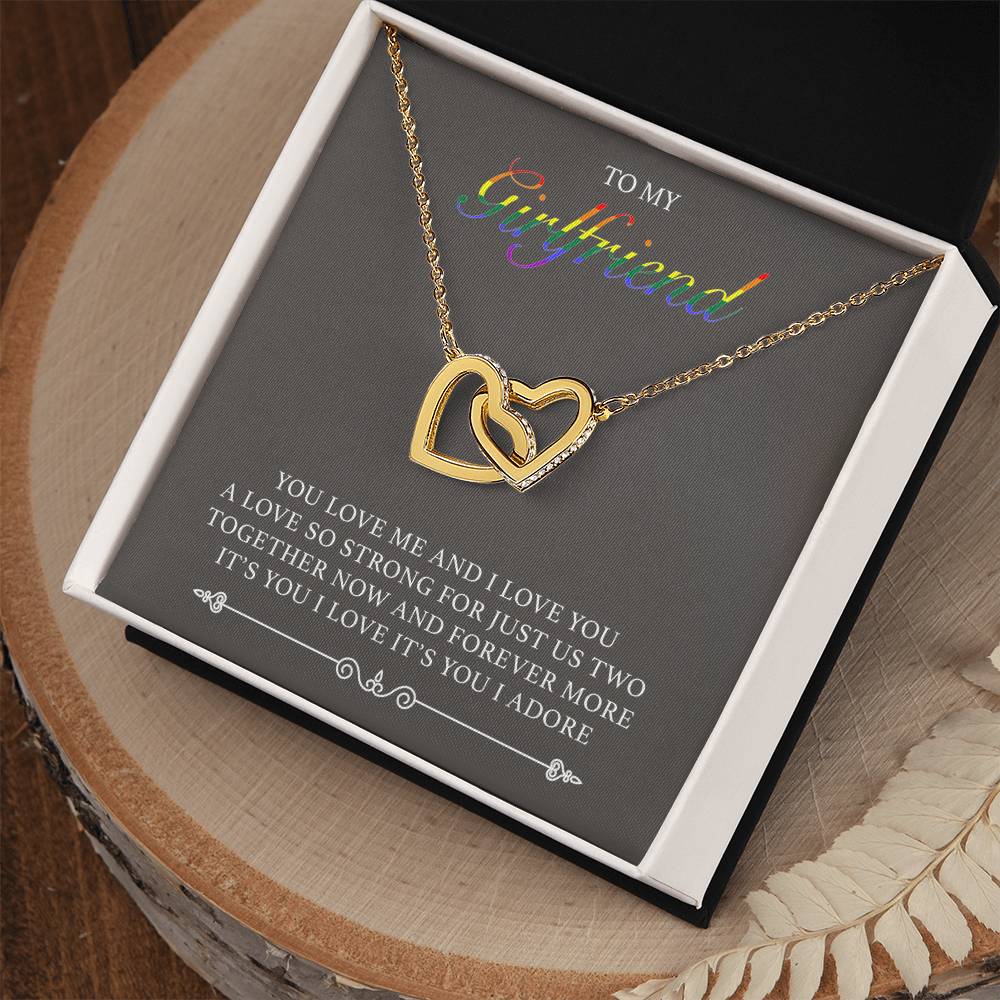You Love Me And I Love You Interlocking Hearts Necklace