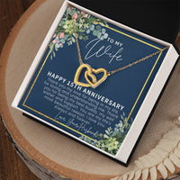 15Th Anniversary Gift For Wife 15 Year Anniversary Gifts 15Th Wedding Anniversary Gift Ideas 15 Year Anniversary Gift For Her Interlocking Hearts Necklace