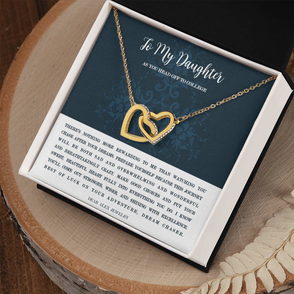 Going To College Necklace Interlocking Hearts Necklace