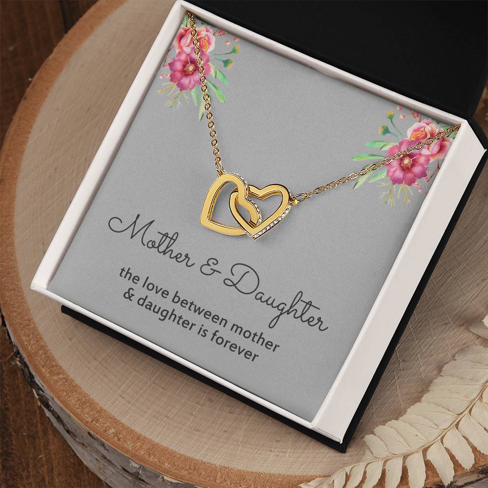 Mother And Daughter - Love Forever Interlocking Hearts Necklace