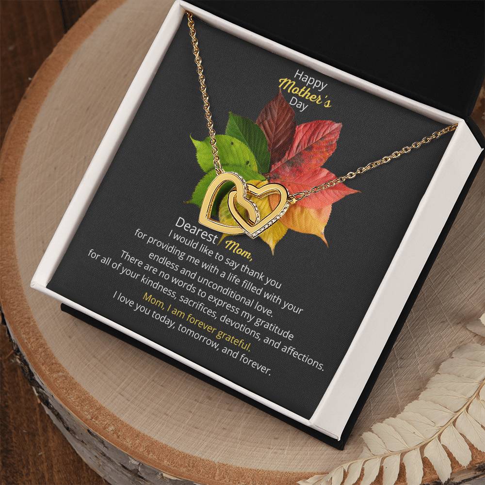 Gift For Mom Interlocking Hearts Mother'S Day Gift Birthday Gift For Mom Interlocking Hearts Necklace