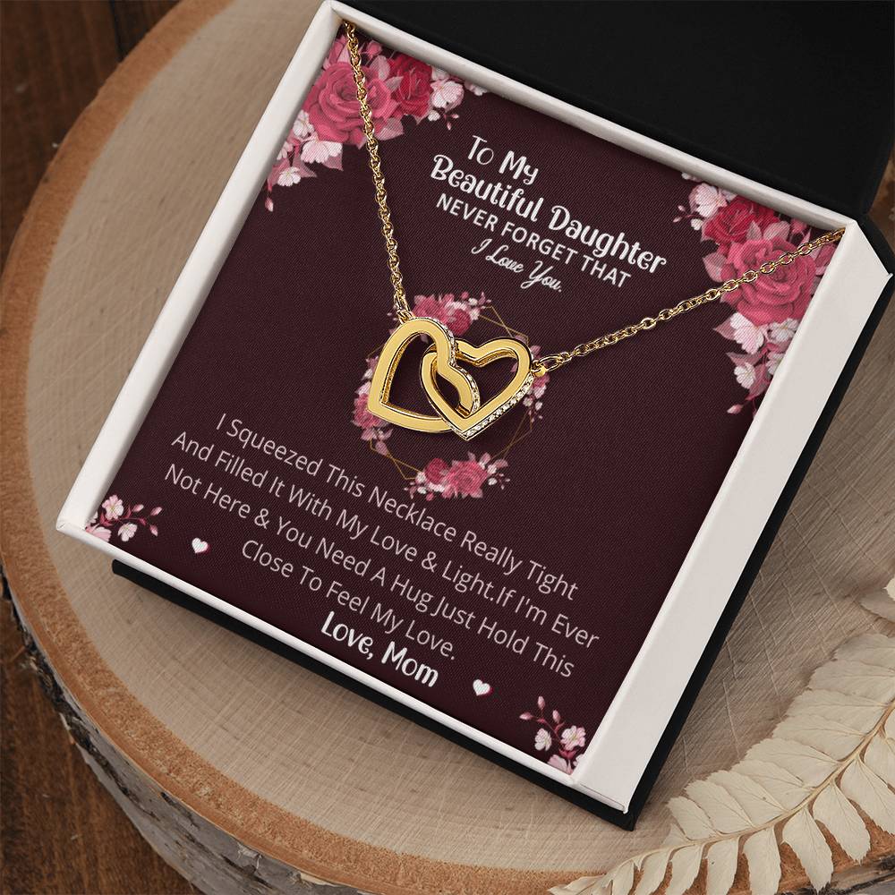 Gift For Daughter From Mom Birthday Gift For Daughterinterlocking Hearts Necklace