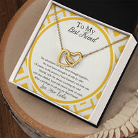 To My Best Friend Interlocking Hearts Necklace