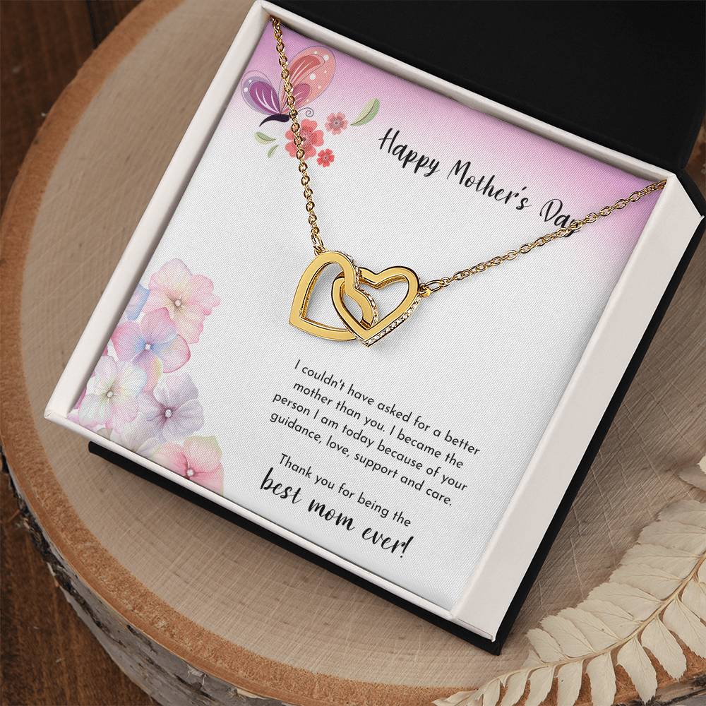 Mother'S Day Gift Necklace With Message Card Mother'S Day Gifts Mother'S Day Necklace To Mom From Daughter Mom Gift From Son Interlocking Hearts Necklace