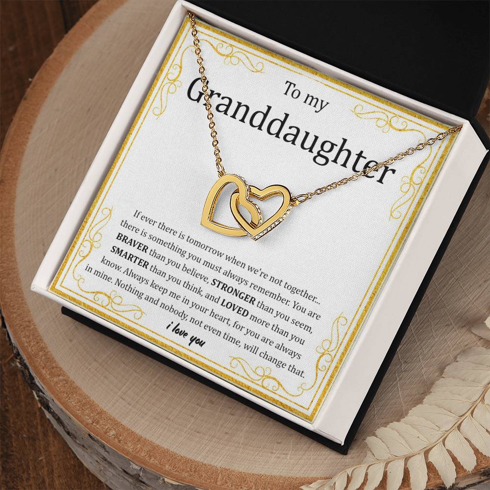 Surprise Gift For Granddaughter - Interlocking Hearts Necklace