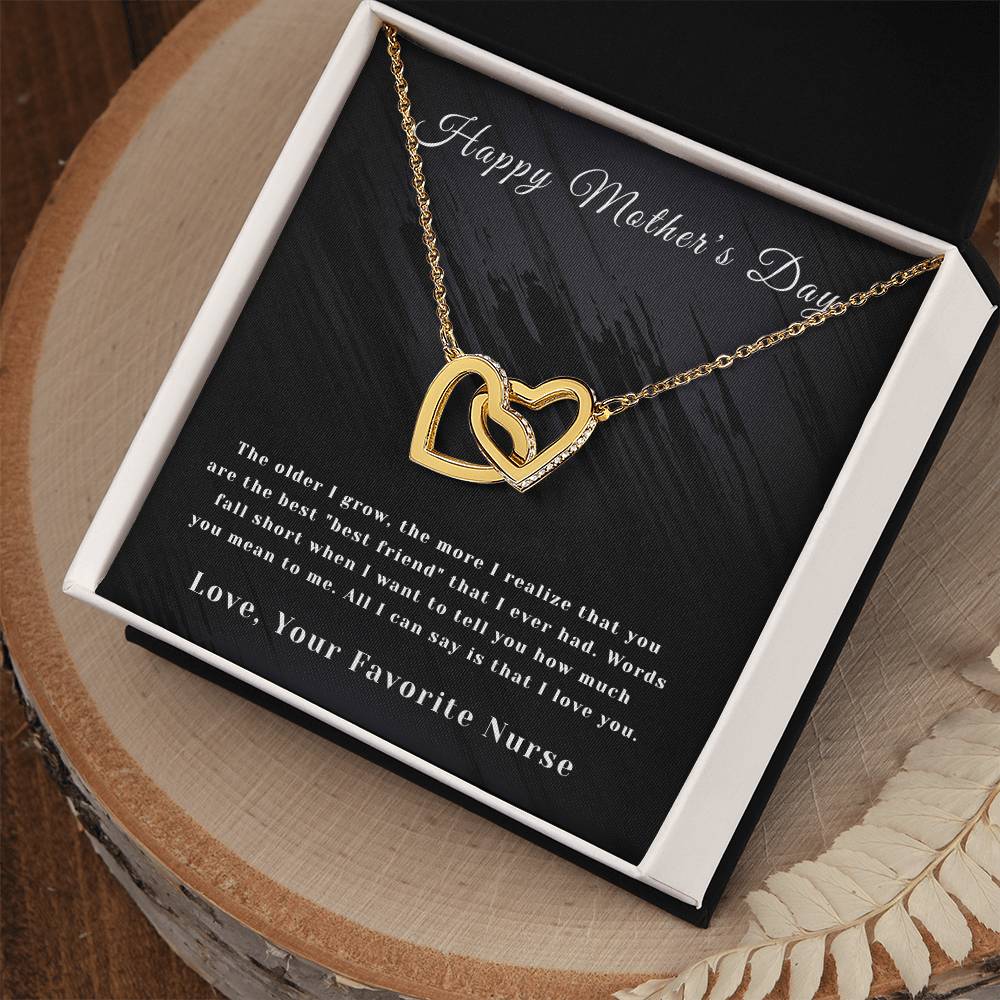 Mother'S Day - Interlocking Hearts - Favorite Nurse Interlocking Hearts Necklace