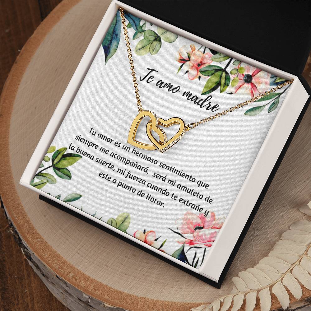 Te Amo Madre Tu Amor Es Un Hermoso Sentimiento Que Siempre Me Acompañara Interlocking Hearts Necklace