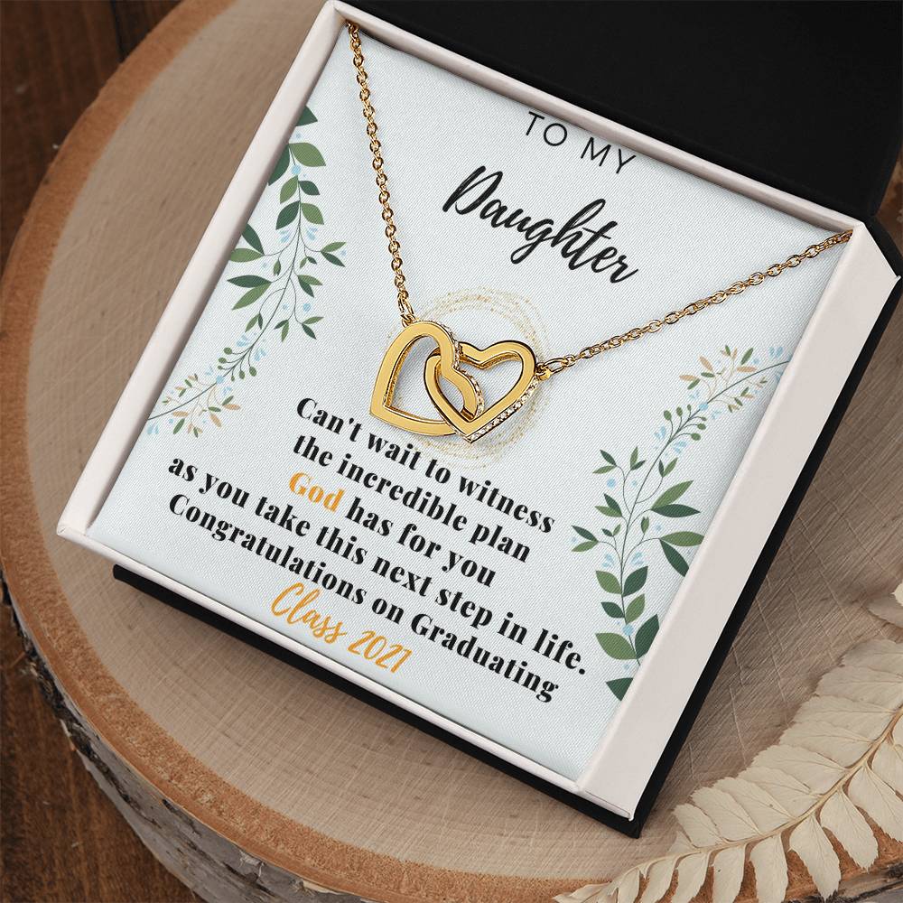 Draduation Gifts For Daughter From Mom Interlocking Hearts Necklace