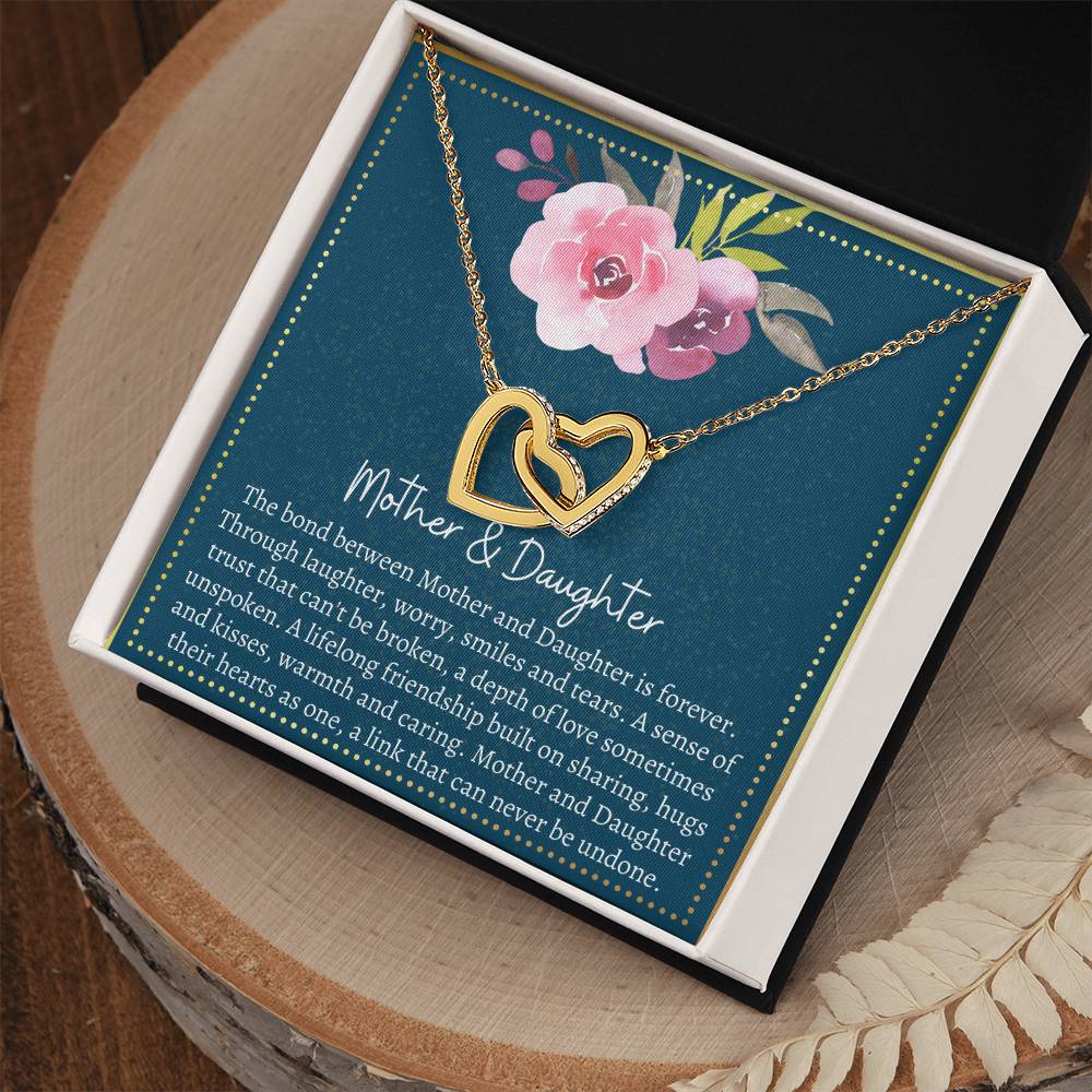 Mother & Daughter Interlocking Hearts Necklace