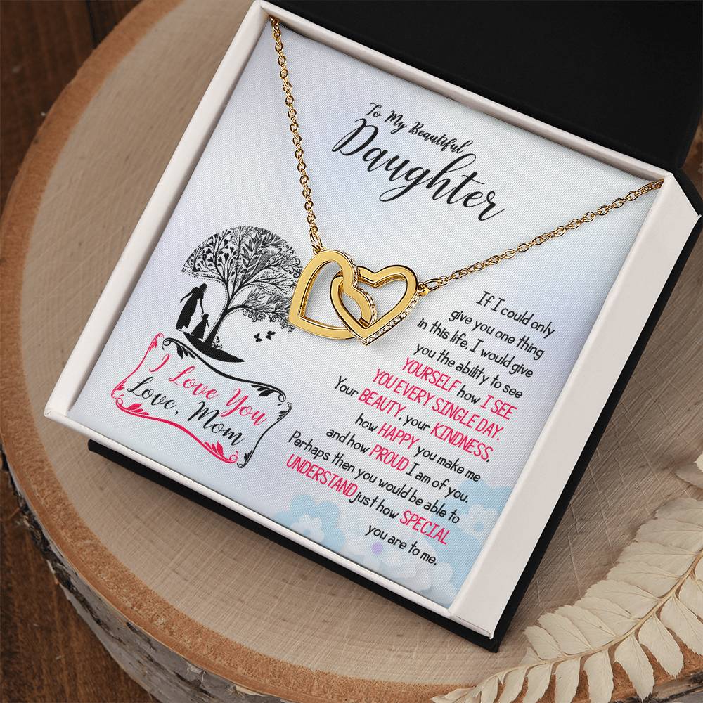 Gift From Mom To Daughter - Interlocking Hearts Necklace