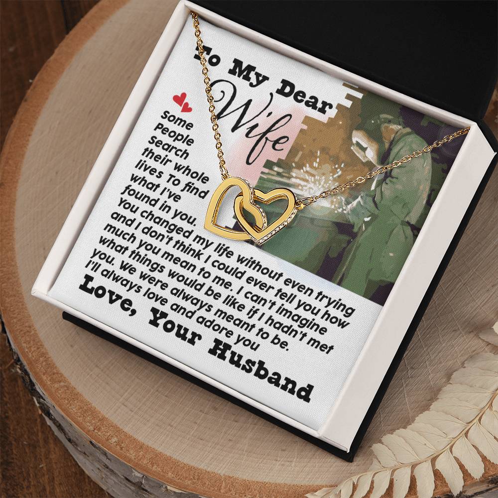 Welder'S Wife - Interlocking Heart Necklace Interlocking Hearts Necklace