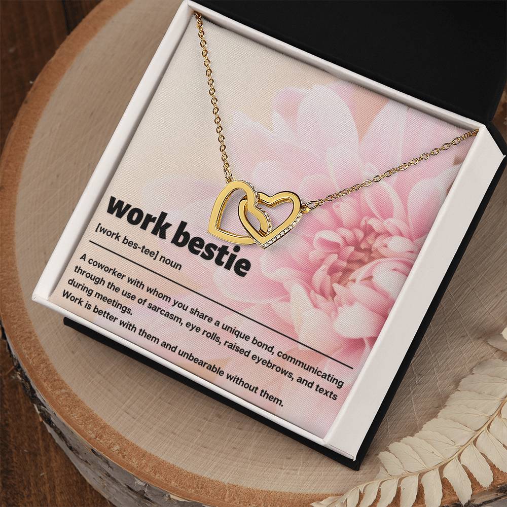 Work Bestie Interlocking Hearts Necklace