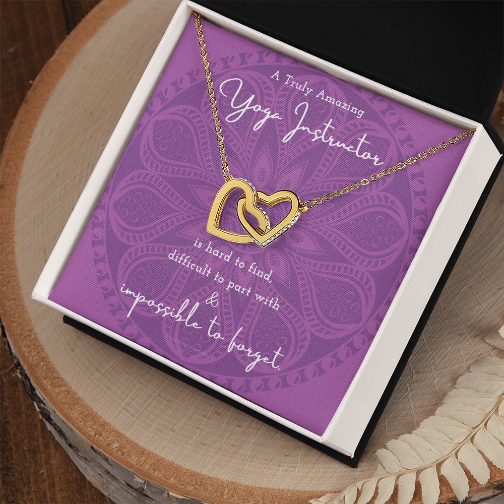 Gift For Yoga Instructor Yoga Instructor Appreciation Gift A Truly Amazing Yoga Instructor Gift Interlocking Hearts Necklace