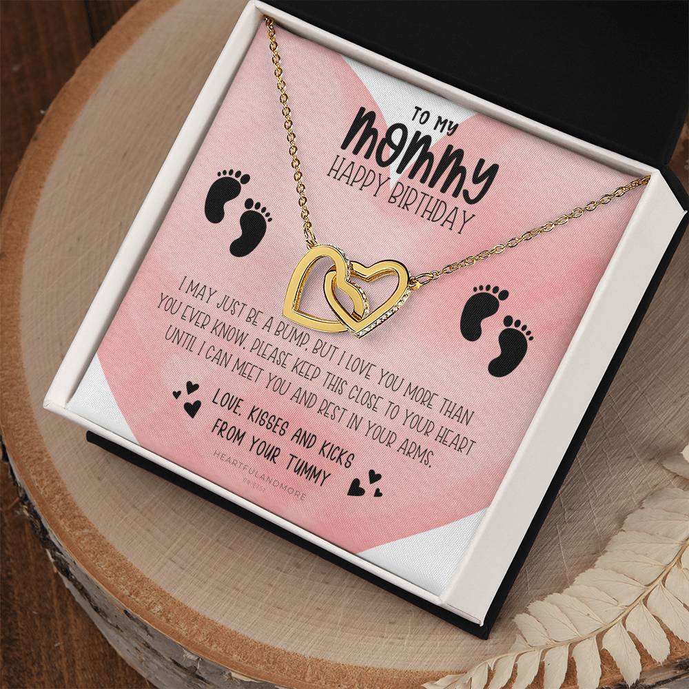 New Mom Birthday Pregnant Wife Birthday Gift Birthday Gift For Pregnant Wife Jewelry For Pregnant Wife Expecting Wife Birthday Interlocking Hearts Necklace