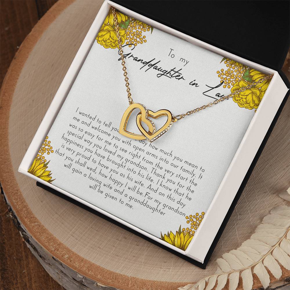 To My Granddaughter-In-Law Gift I Wanted To Tell You Interlocking Hearts Necklace