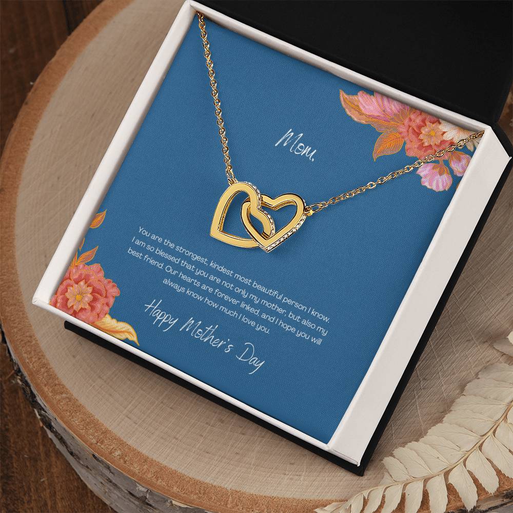 Two Hearts Mother'S Day - Blessed Interlocking Hearts Necklace