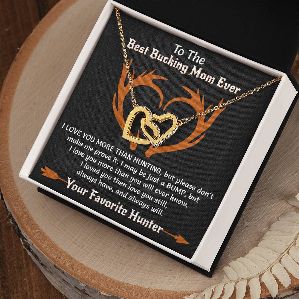 Best Bucking Mom Ever - Necklace - Mother'S Day Interlocking Hearts Necklace