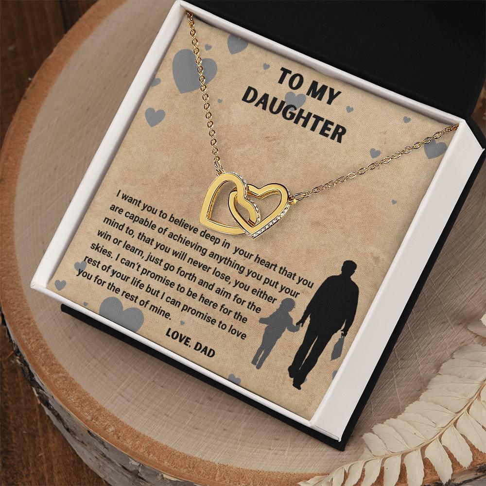 To My Daughter 🎁 Interlocking Hearts Necklace