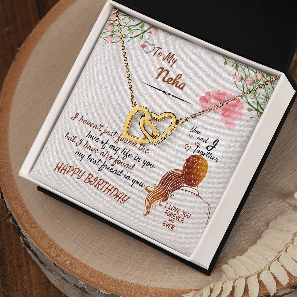 Birthday Gift - Forever Love Necklace Interlocking Hearts Necklace
