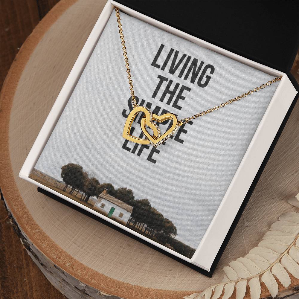 Let'S Live Together Interlocking Hearts Necklace
