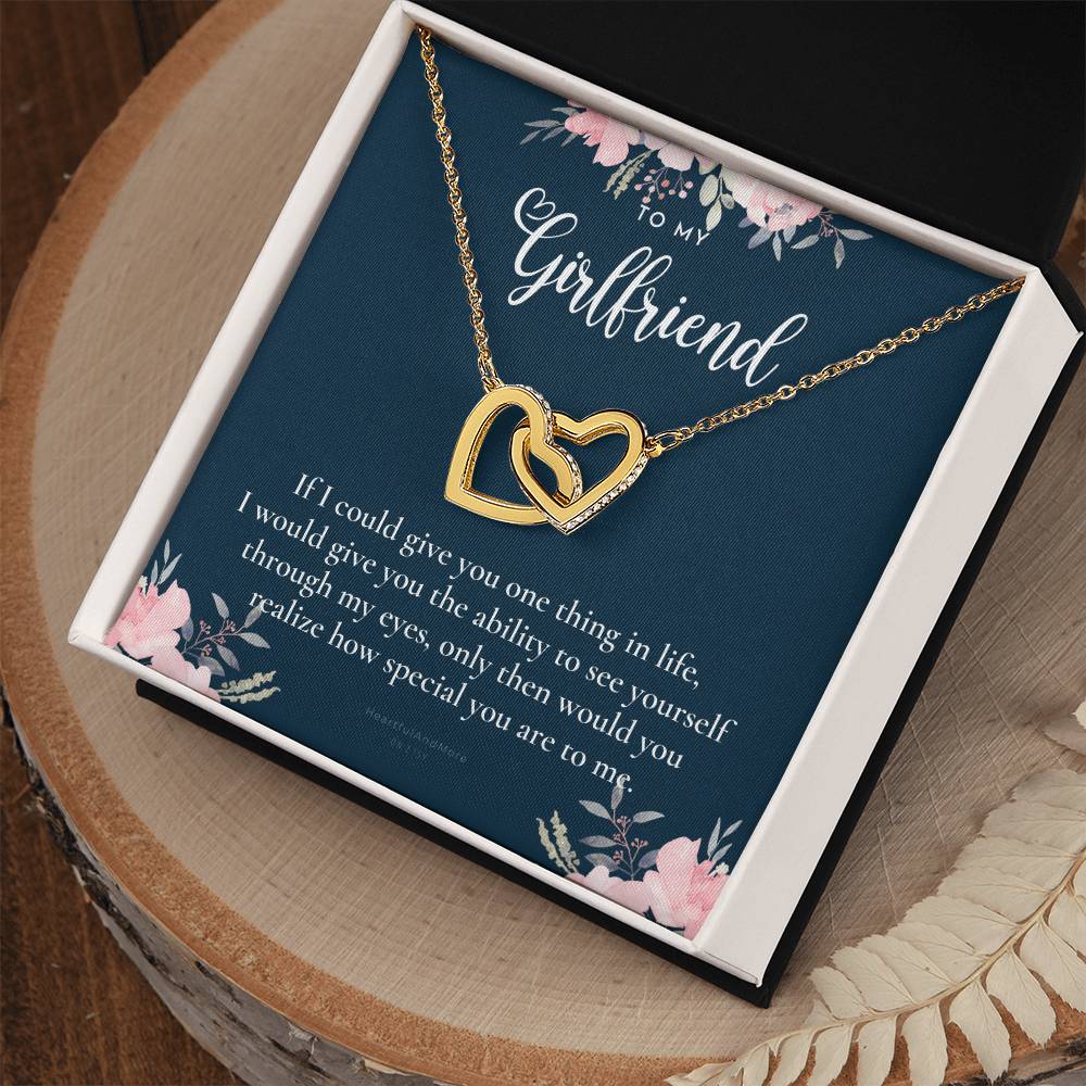 To My Girlfriend Girlfriend Necklace Anniversary Gift For Girlfriend Girlfriend Gift Gift For Girlfriend Necklace For Girlfriend Christmas Gift Birthday Gift Interlocking Hearts Necklace