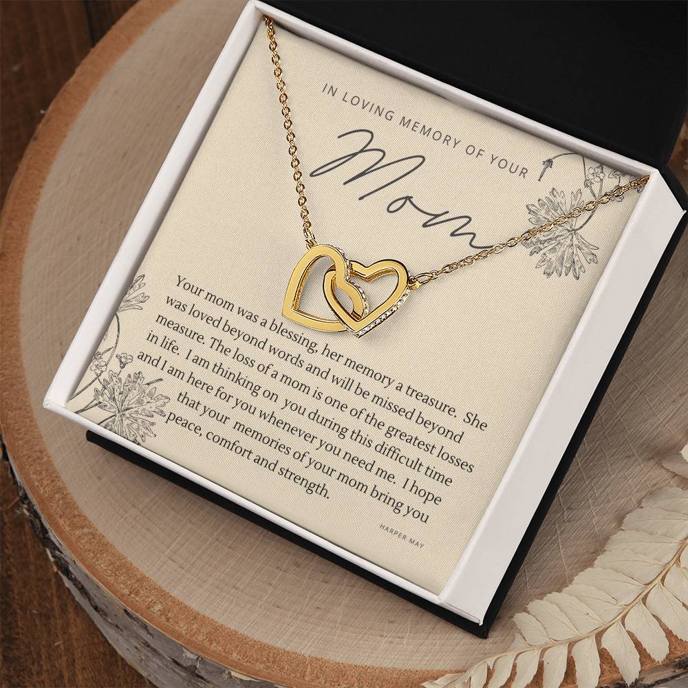 15 Loss Of Mother Interlocking Hearts Necklace
