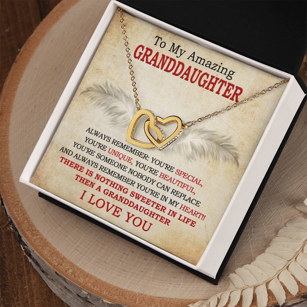 Luxury Gift For Granddaughter Interlocking Hearts Necklace