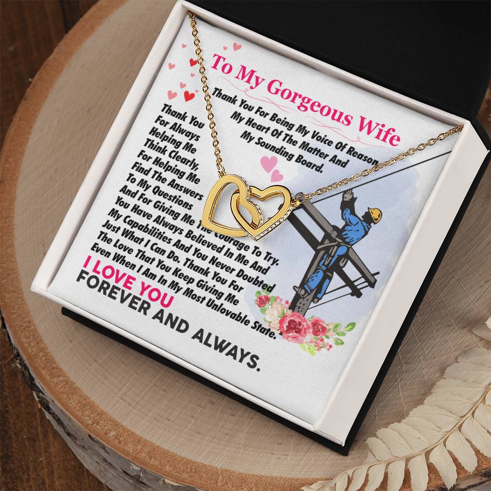 Lineman'S Wife - Interlocking Heart Necklace Interlocking Hearts Necklace