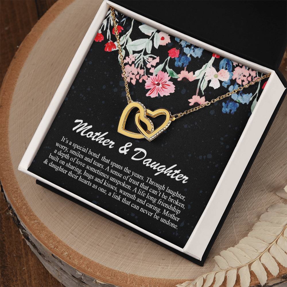 Mother & Daughter Interlocking Hearts Necklace