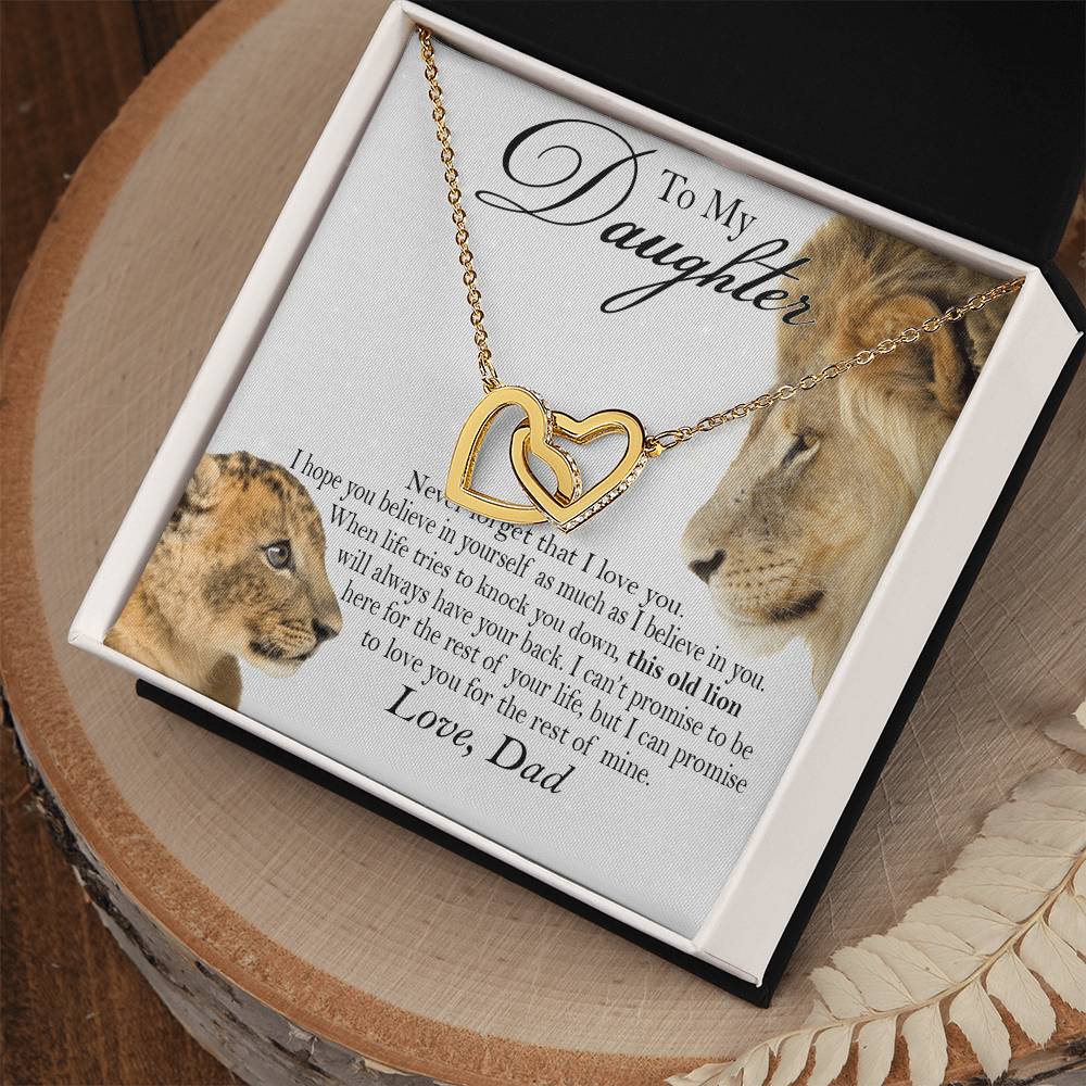 This Old Lion Will Always Have Your Back.Limited Stock Interlocking Hearts Necklace