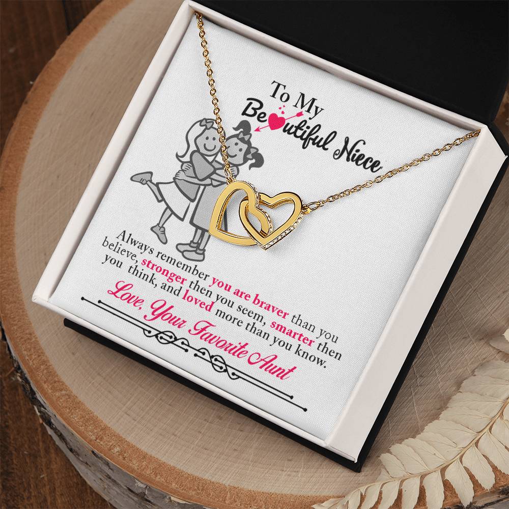 To My Aunt Necklace Aunt Necklace Aunt Jewelry Aunt Appreciation Gift For Aunt Auntie Gift Aunt Birthday Gift Interlocking Hearts Necklace