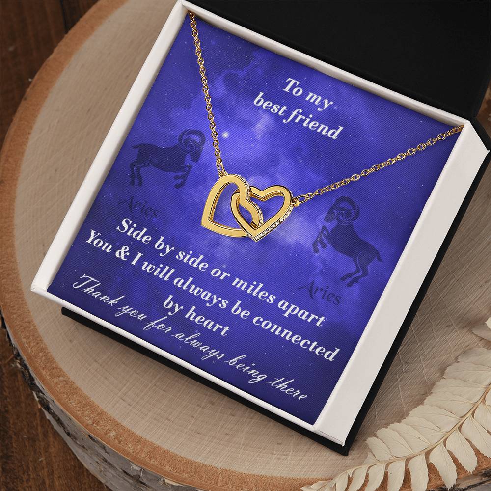 Aries To Aries Best Friend Interlocked Hearts Necklace Interlocking Hearts Necklace