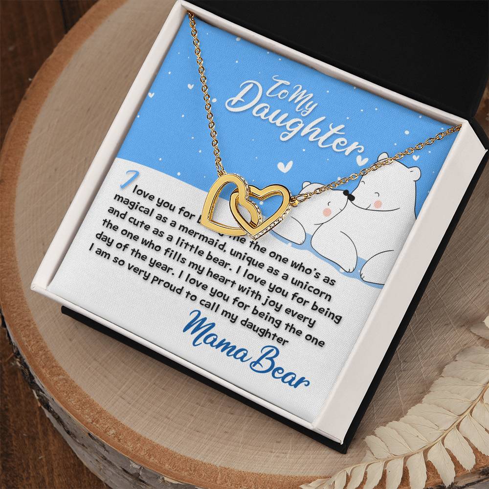 Mama Bear Interlocking Hearts Necklace