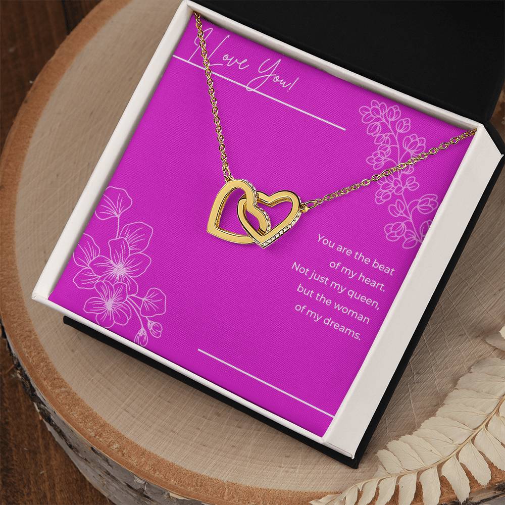 I Love You Linked Hearts Necklace Gift For Wife Interlocking Hearts Necklace