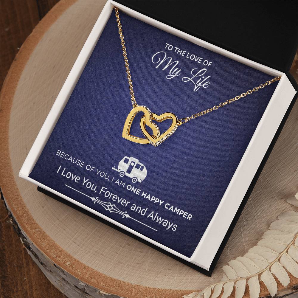 To The Love Of My Life Necklace Gift Present Soulmate Necklace Gift For My Wife Birthday Gift For My Girlfriend Thank You Love Interlocking Hearts Necklace