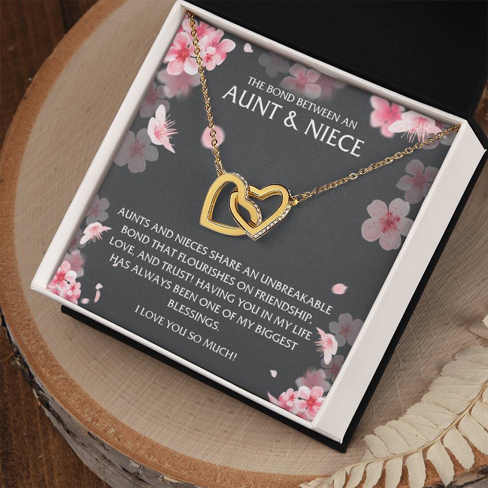 Aunt-Niece Interlocking Hearts Necklace Aunt-Niece Gift Personalized Aunt-Niece Jewelry Aunt-Niece Aunt Jewelry Custom Gift For Aunt
