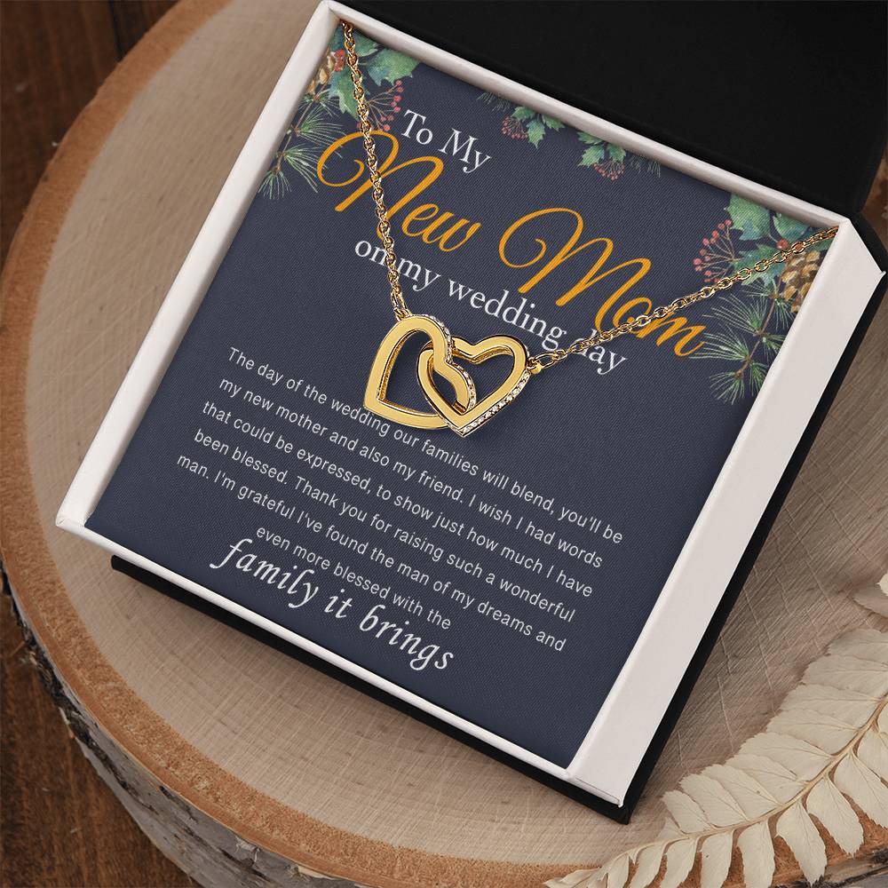 To My New Mom Interlocking Hearts Necklace
