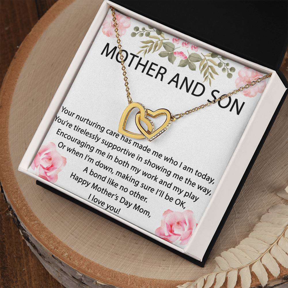 Your Nurturing Care Has Made A Bond Like No Other Interlocking Hearts Necklace