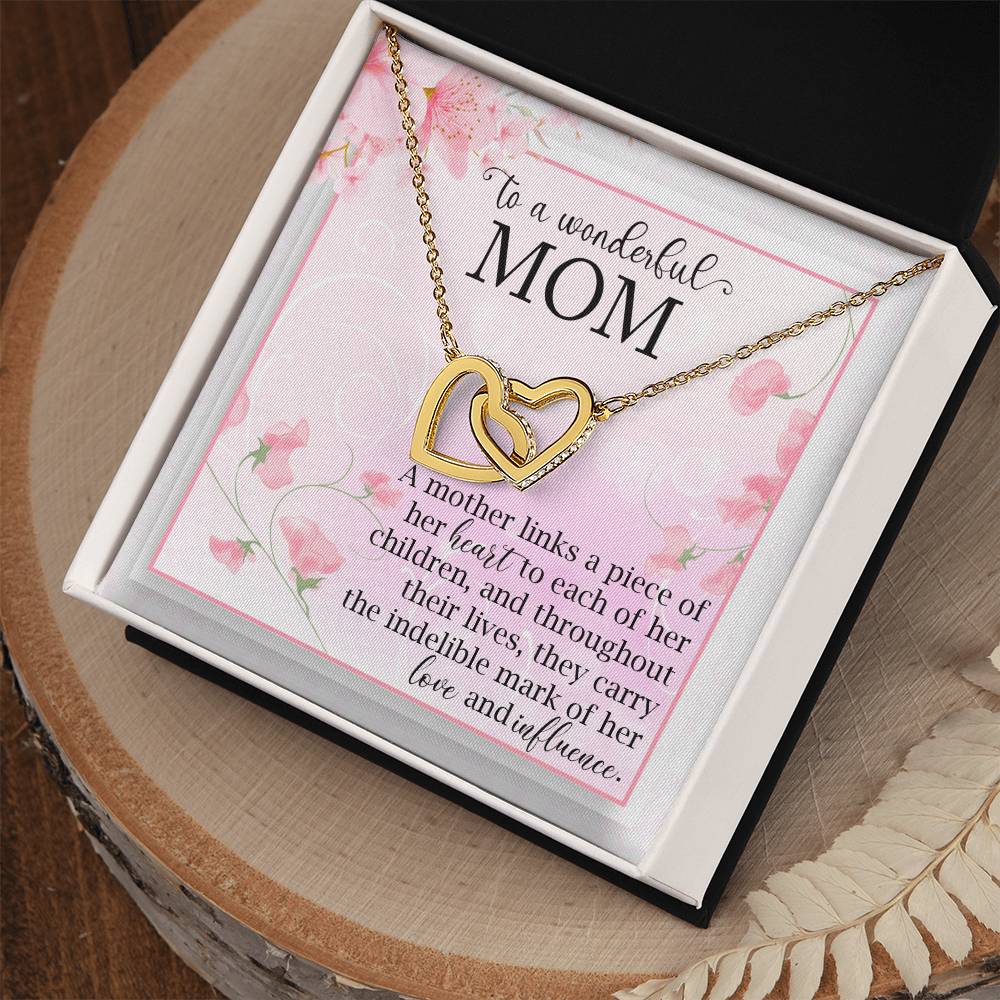 Interlocking Hearts Necklace For Mom A Mother Links A Piece Of Her Heart
