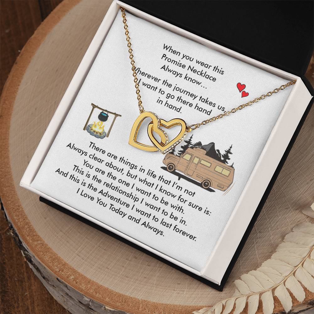 Camping Girl - Interlocking Heart Necklace Interlocking Hearts Necklace
