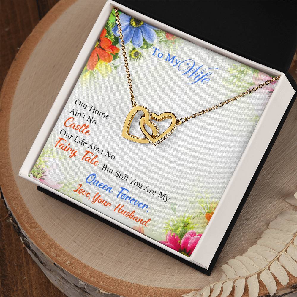 Husband To Wife Necklace Interlocking Hearts Necklace